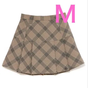 andmary Coco check mini pleats skirt M