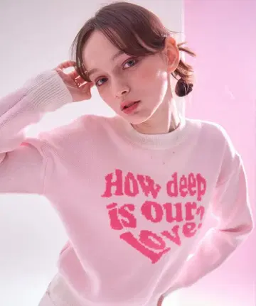 LUV IS TRUE MV Love KNIT 니트 스웨터