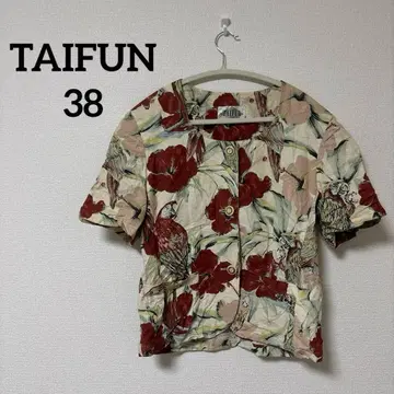 새상품급 TAIFUN [38] 반팔 셔츠 꽃 새