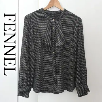 FENNEL 플레어 블라우스 도트 블라우스 프릴