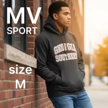 구제 의류 후드 맨투맨 리버스 위브 사양 MV 스포츠 2단 펠트 레터