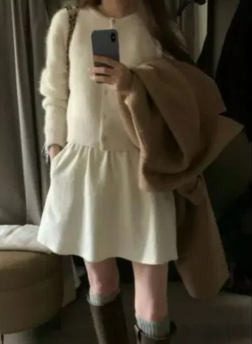 ounce 스커트 화이트 한국 여성용