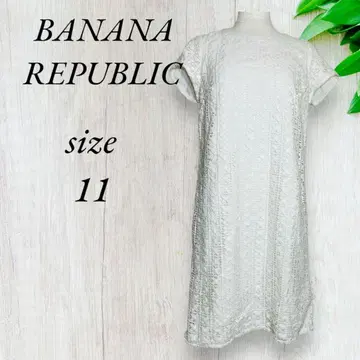 바나나 리퍼블릭 미니 원피스 레이스 꽃무늬 화이트 885