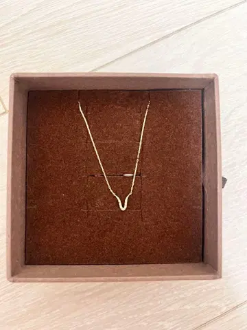 ete 골드 V자형 목걸이