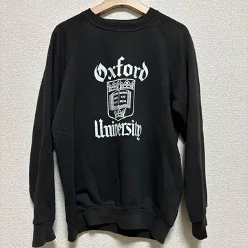 70s 80s 빈티지 맨투맨 블랙 L 올드 영어