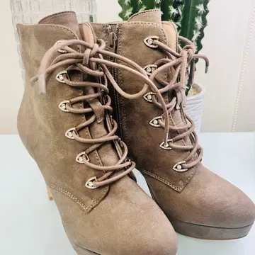 레이디 레이스업 부티 숏부츠 키튼힐 신발 M Rady