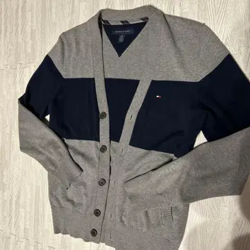TOMMY HILFIGER 가디건 XS 그레이/네이비
