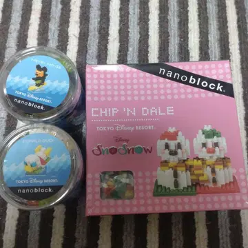 도쿄 디즈니 한정판 nanoblock 칩과 데일/미키/도날드