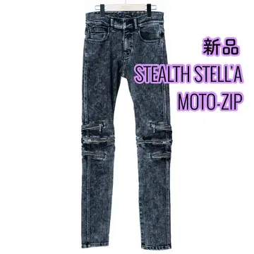 새상품 STEALTH STELL'A MOTO-ZIP 데님 스텔스 스텔라