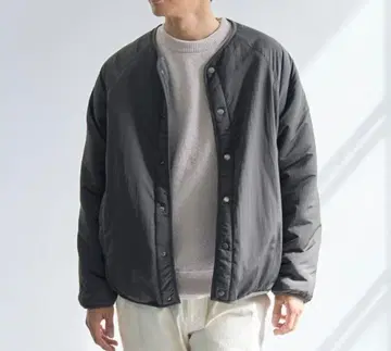 코엔 리버서블 보아 블루종 XL 그레이 코엔 플리스 겨울 방한