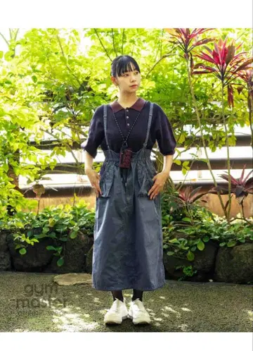 새상품 짐 마스터 피그먼트 롱 스커트 퍼플 F