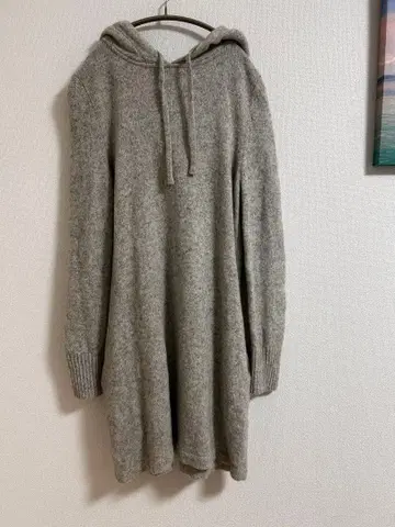 SHIPS 울 100% 후드 부착 포켓 니트 원피스 ONE SIZE