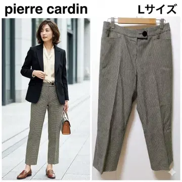 피에르 가르뎅 울 98% 하운드투스 팬츠 40 L 일본제 라핀