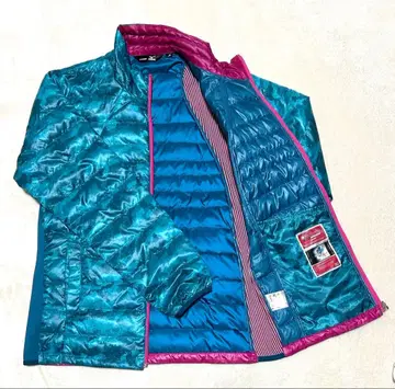 컨디션 최상 미즈노골프 다운 자켓 브레스서모 카모플라쥬 터콰이즈 블루