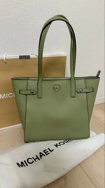 MICHAEL KORS 그린 토트백