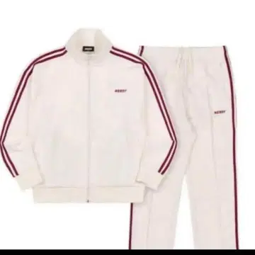 nerdy 빨간색 라인 저리 셋업 트랙 자켓 상하의 세트