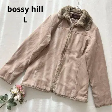 보지힐 퍼 자켓 아우터 성숙한 고급스러움 브라운 L