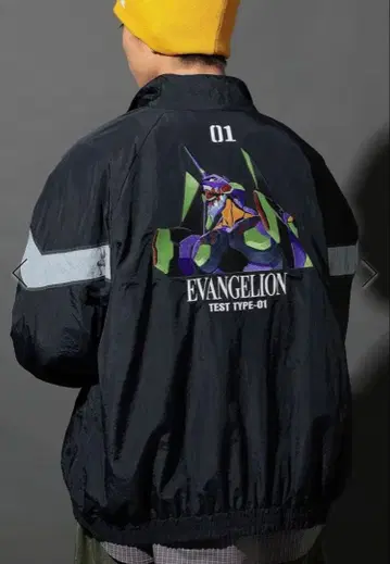 미사용 택 포함 한정판 에반게리온 점퍼 블루종 초호기 자수