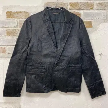 새상품급 천연 가죽 Vanquish 블랙 가죽 자켓 46