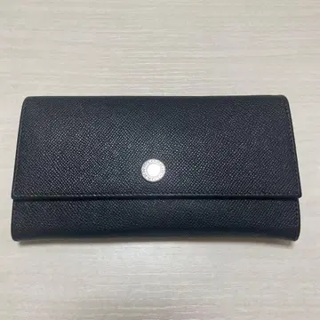 블랙 합성 피혁 이단 접이식 장지갑