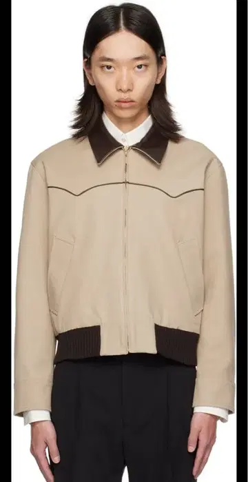 ERNEST W. BAKER 베이지 브라운 자켓