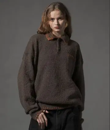 civvy. Stiched Knit Polo Top