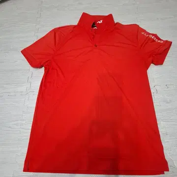 J. 린데베르그 슬림핏 레드 피케 셔츠 XL