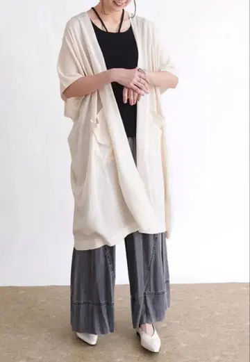 야마다야 CLOVE 드레이프감 롱 가디건
