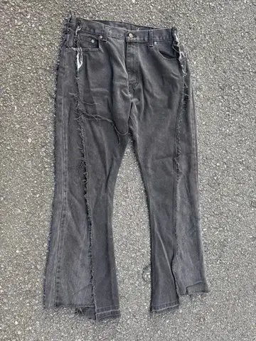 pug 리메이크 데님 재구축 도킹 플레어 데님