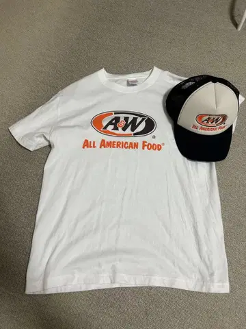 a&w 티셔츠 M 블랙 캡