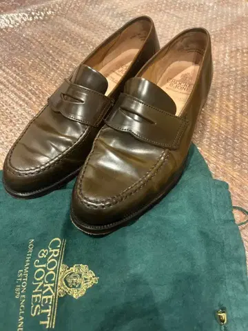 CROCKETT & JONES 다크 브라운 로퍼 8.5 비즈니스