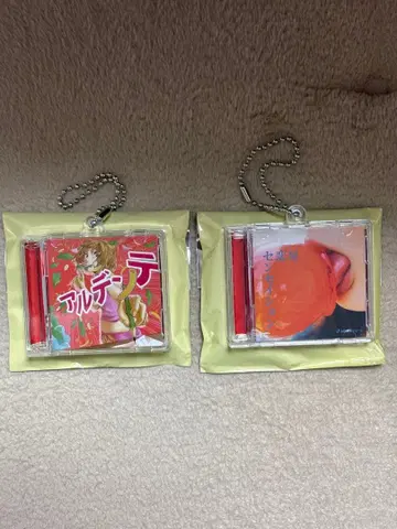 마카로니 연필 CD풍 키링