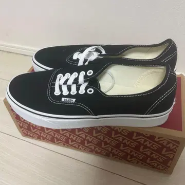 [ 미사용 새상품 ] VANS 오센틱 블랙 25.5cm 박스 포함