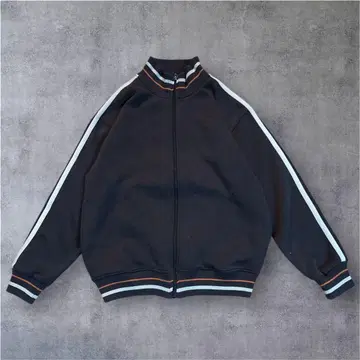 구제 의류 짧은 기장 다크 그레이 집업 자켓 트랙 자켓 y2k