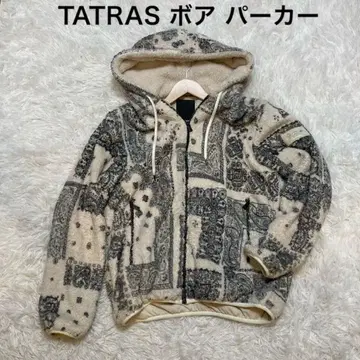 TATRAS 타트라스 후드 플리스 자켓 보아 블루종 페이즐리