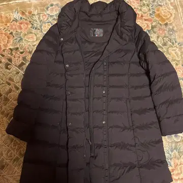 블랙 롱 기장 다운 자켓