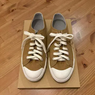 무인 브라운 캔버스 스니커즈 24.5