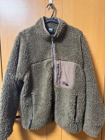 FIRST DOWN 보아 플리스 자켓 브라운