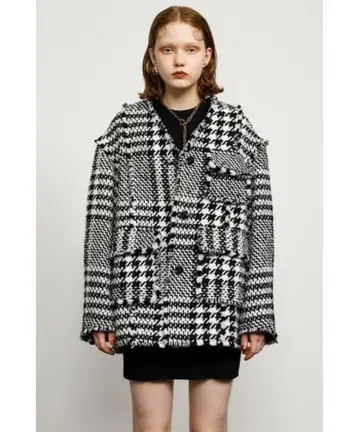 트위드 오버 사이즈 자켓