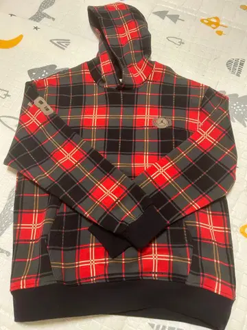 택 포함 미사용 새상품 JORDAN 조던 체크 무늬 후드티 트레이닝복