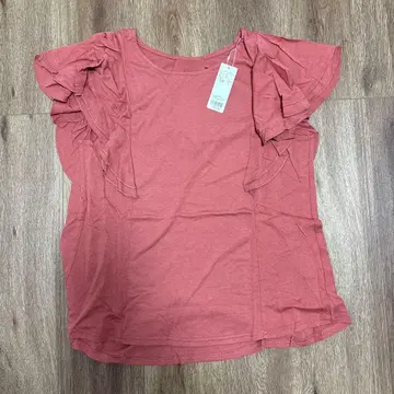 핑크 프릴 반팔 T셔츠 사이즈 15