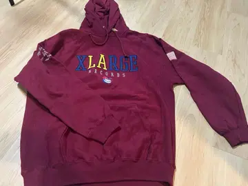 XLARGE 버건디 후드티 M