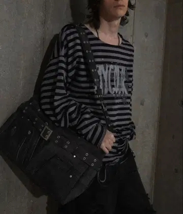 GRANCY 팝업 한정판 보더 롱 T S 사이즈