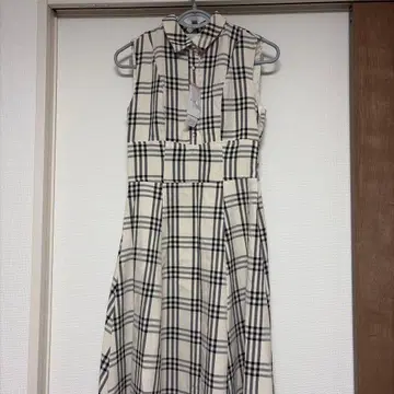 체크 무늬 슬리브리스 원피스 tocco closet