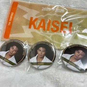 타케치 카이세이 미니 타월 캔뱃지