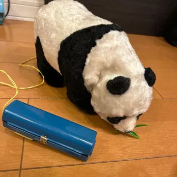 전동 양철 팬더 봉제 인형