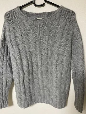 Shetland Isles 울 니트 스웨터 그레이