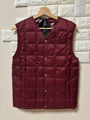 TAION 타이온 이너 다운 베스트 TAION-001 와인 레드 S