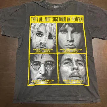 커트 코베인, 짐 모리슨, 존 레논, 밥 말리 블랙 t셔츠