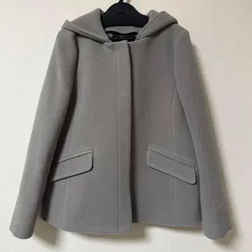 그린 레이블 릴랙싱 후드 부착 그레이지 코트